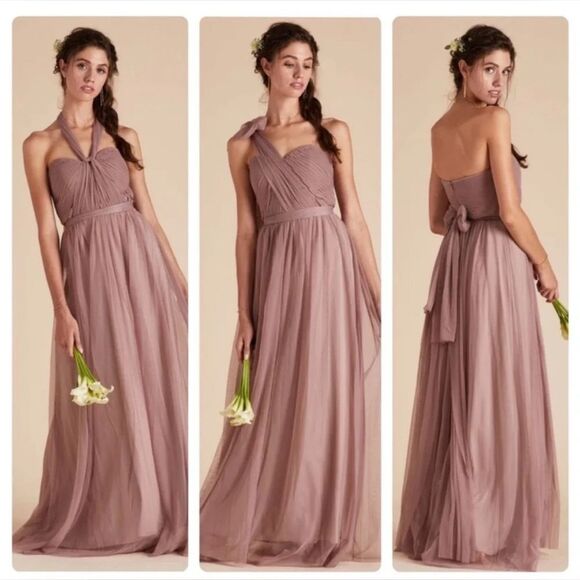 Birdy Grey Sandy Mauve Convertible Christina Bridesmaid Spring Dress Large - Picture 1 of 8